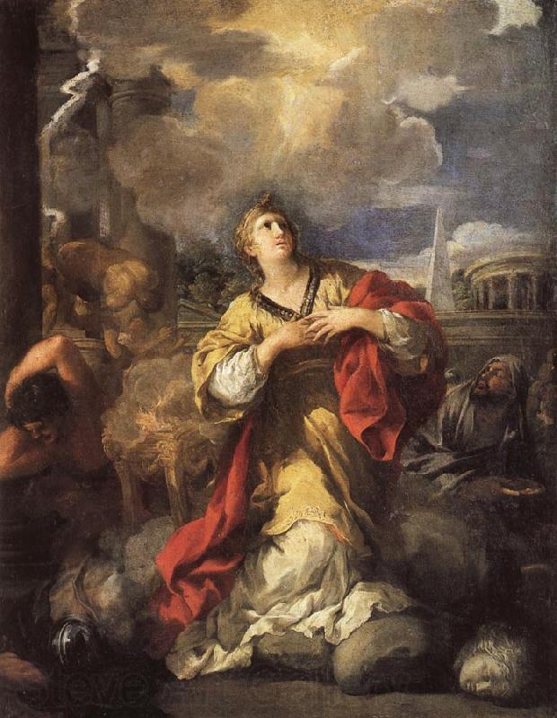 Pietro da Cortona St.Martina Refusing to Worship Idols Norge oil painting art